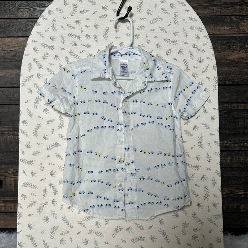 2T White Button Up
